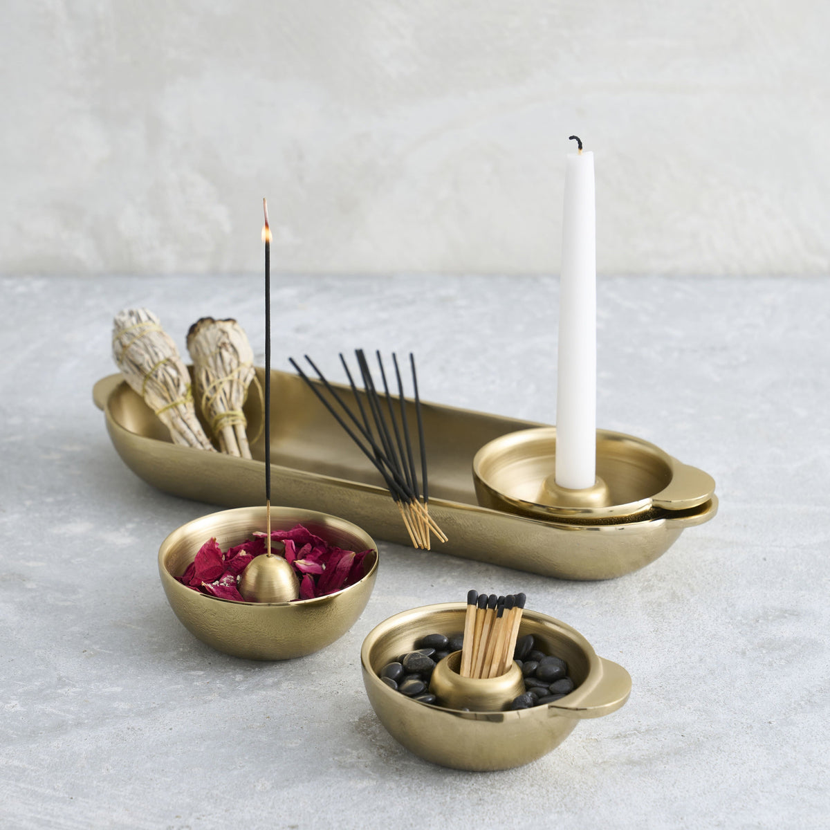 Stinson Antique Brass Intention Set