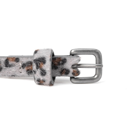Kids Leopard Print Leather Belt, Stylish and Durable for Girls Age 4-14 Year Old