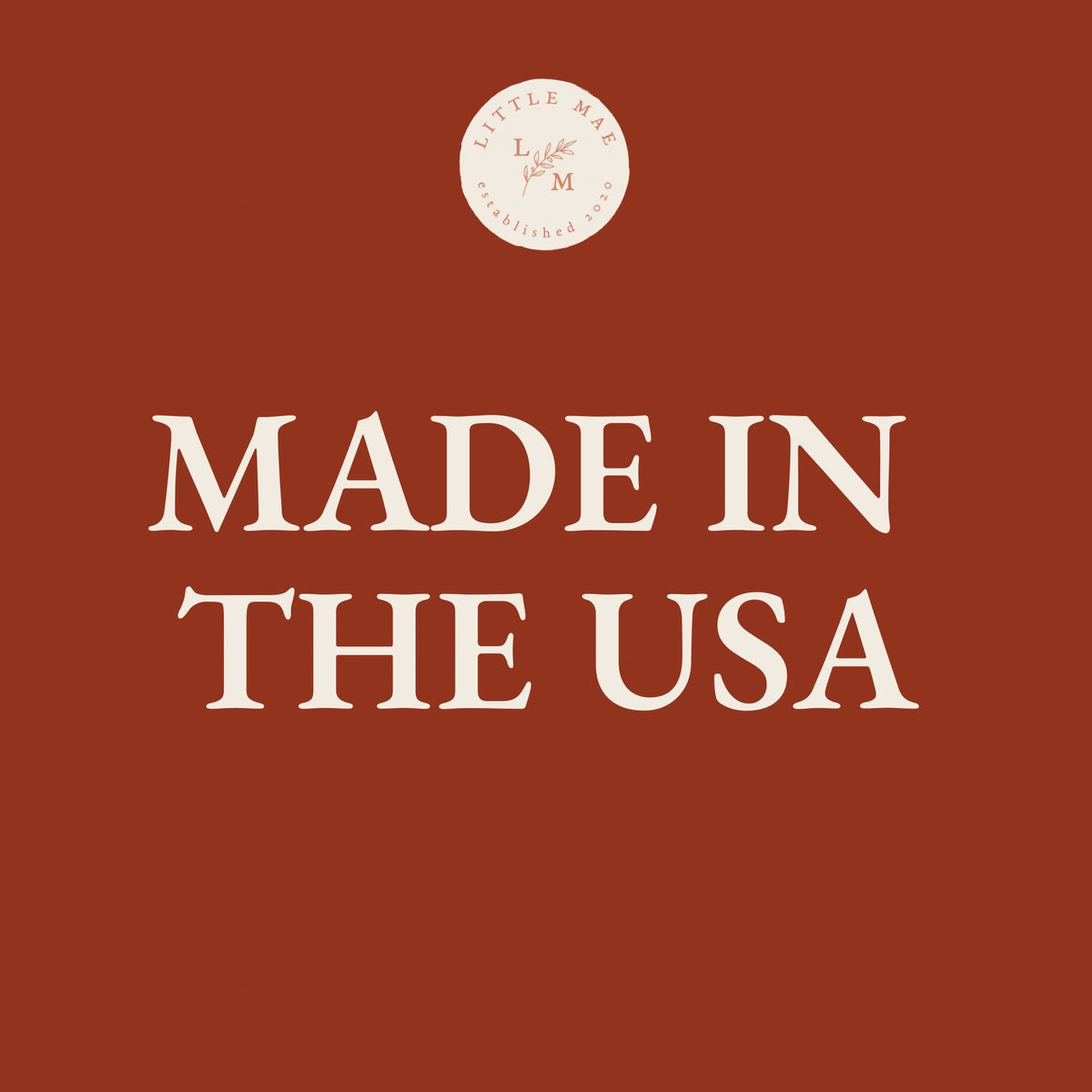 Baby lounger cover product graphic stating it is made in the USA
