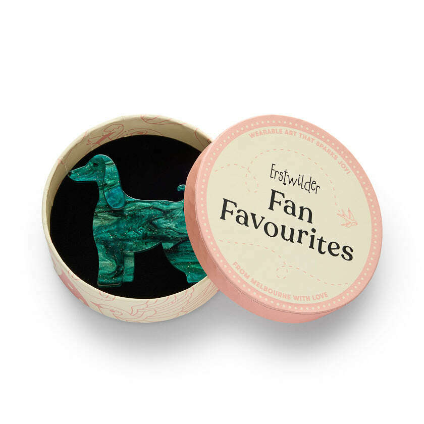 Ainslee the Afghan Hound Brooch by Erstwilder