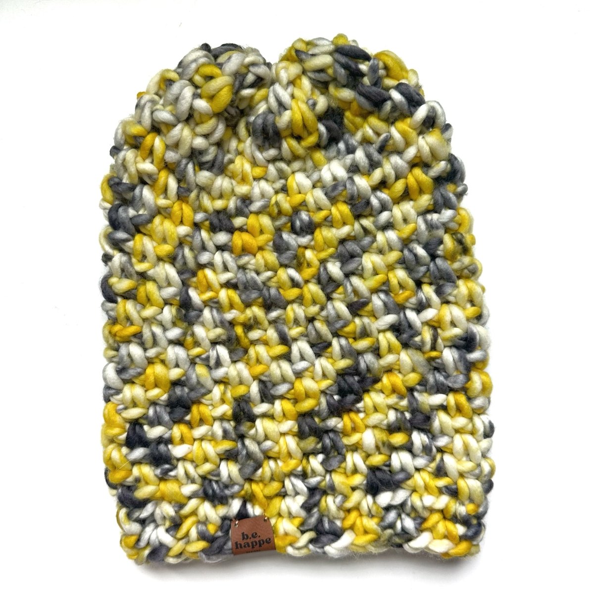 Simple Slouch Hat | 100% Wool Black + Yellow