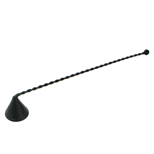 Metal cone snuffer with long twisted cord and ball end, for candle flames