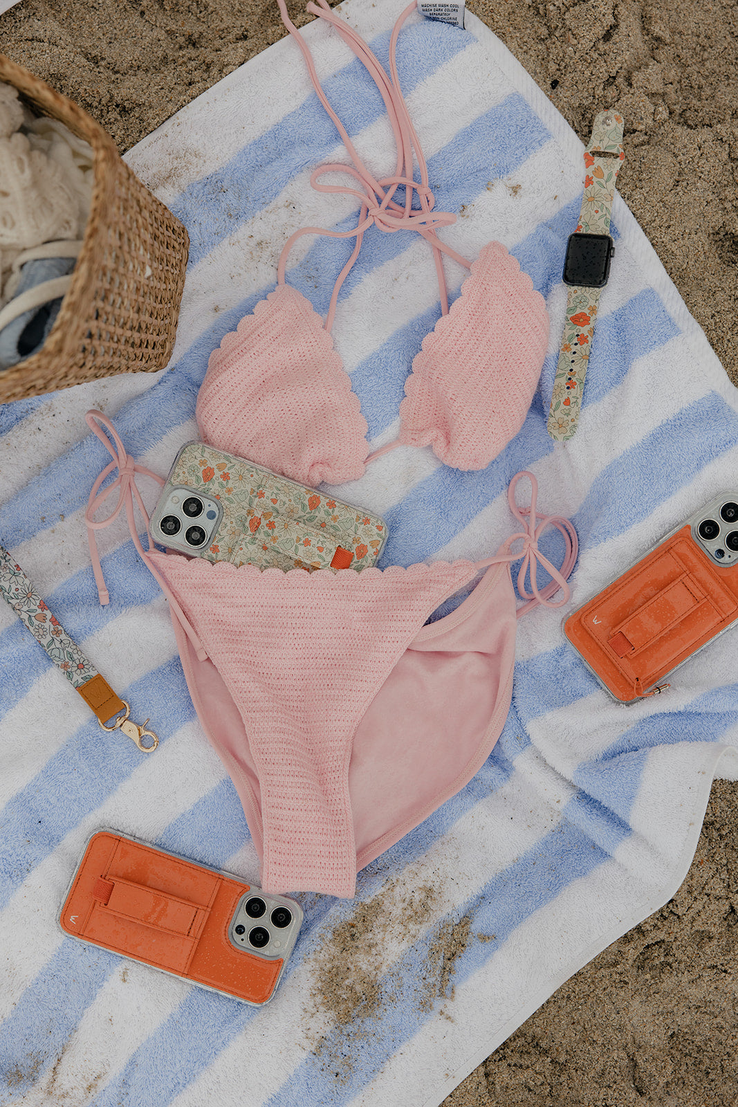 Blossom Bliss floral phone case with lanyard and pastel blossom print