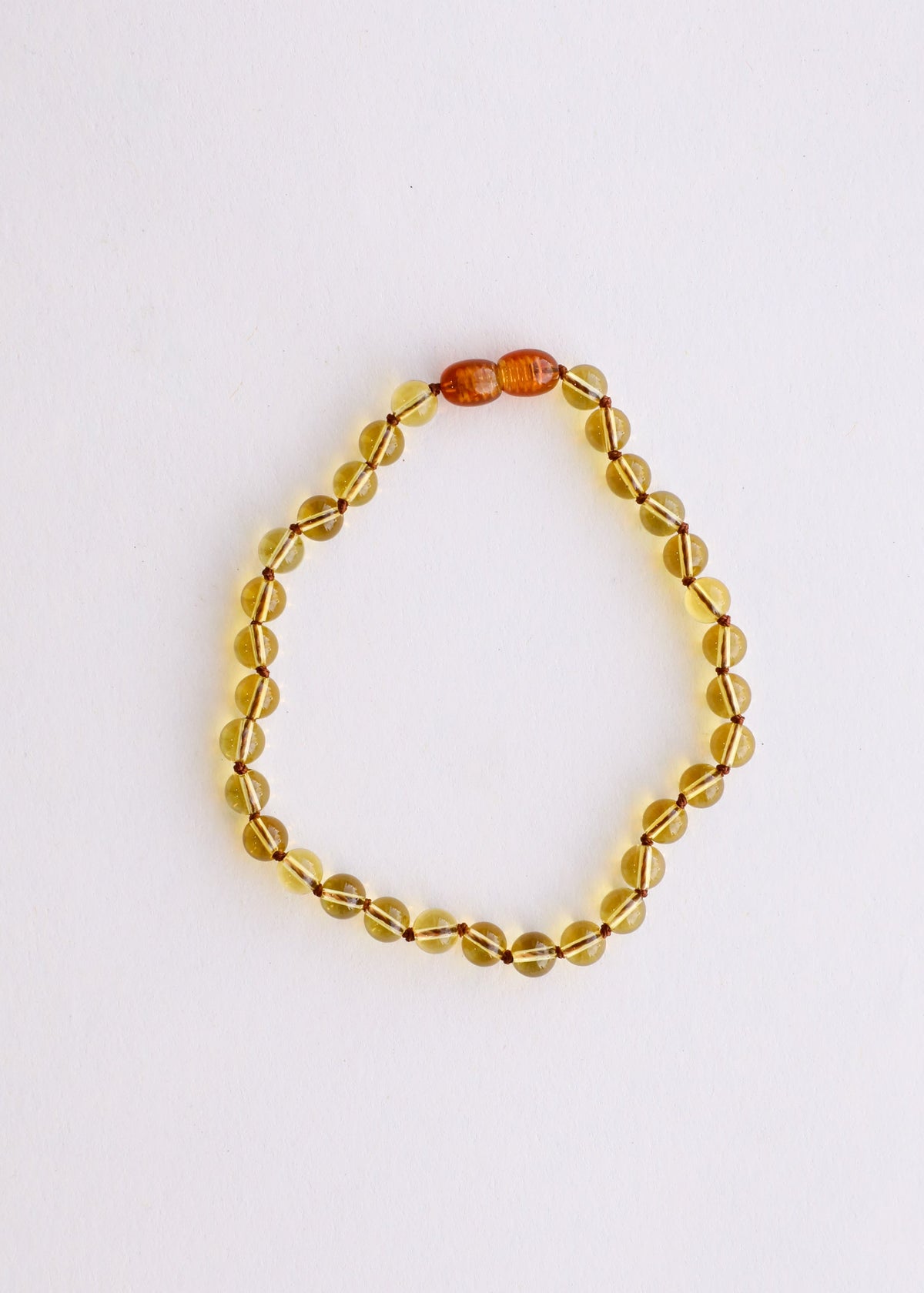 Looped citrine gemstone beaded bracelet/anklet, golden beads with orange spacer beads