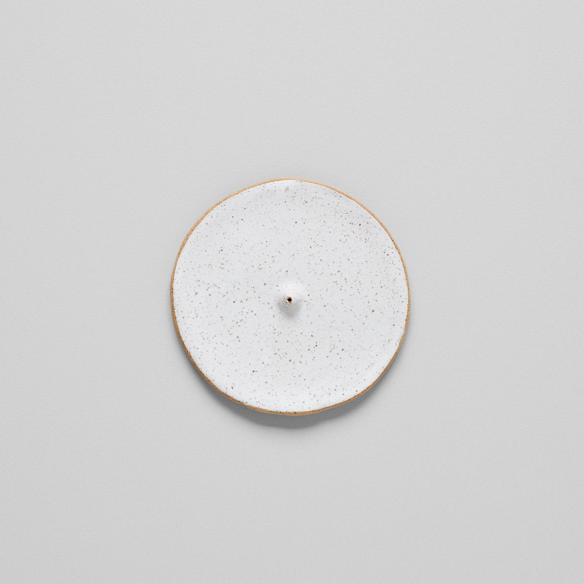 Speckled incense holder round disk with small center hole