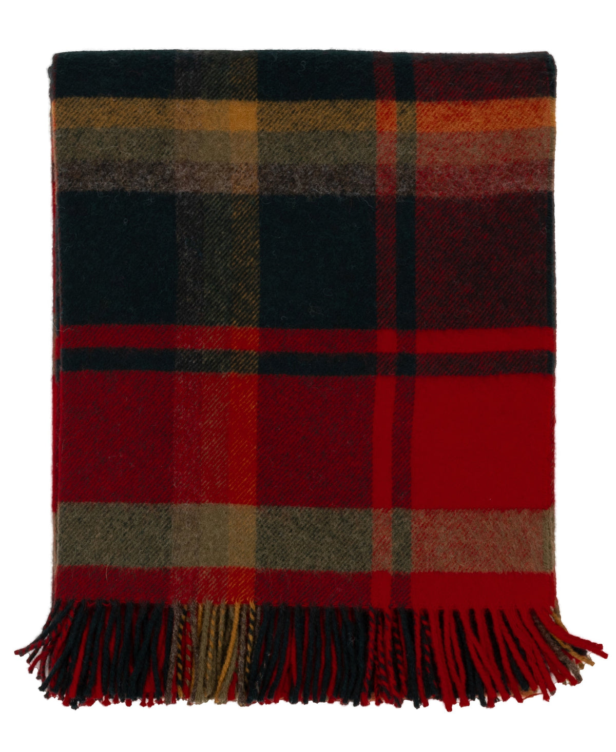 Highland Tweeds Shetland Lambswool Throw - Red Maple