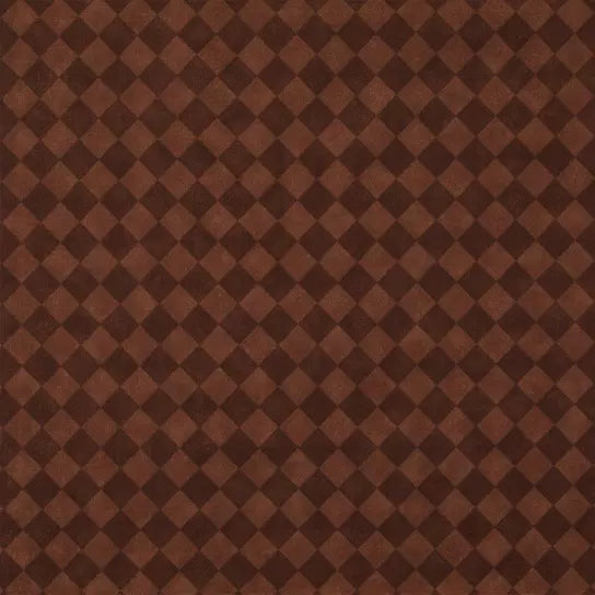 Close-up of brown diamond-check nursing pillow cover fabric