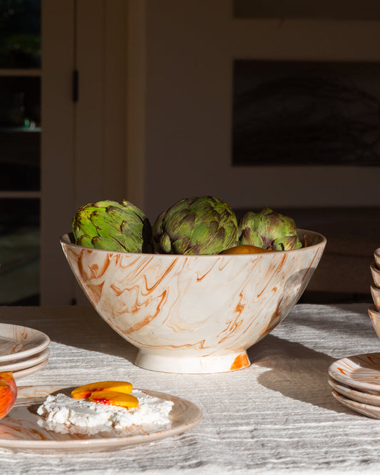 Marbled Terra Serving Bowl