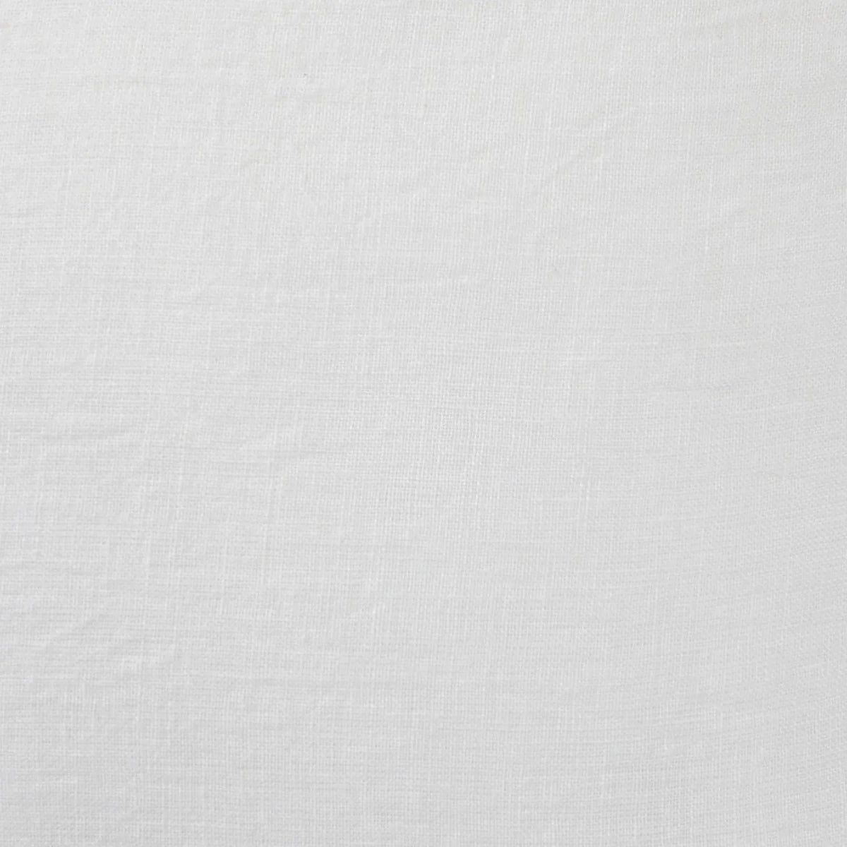 20" Square Stonewashed Linen Pillow in Ivory w/ Fringe