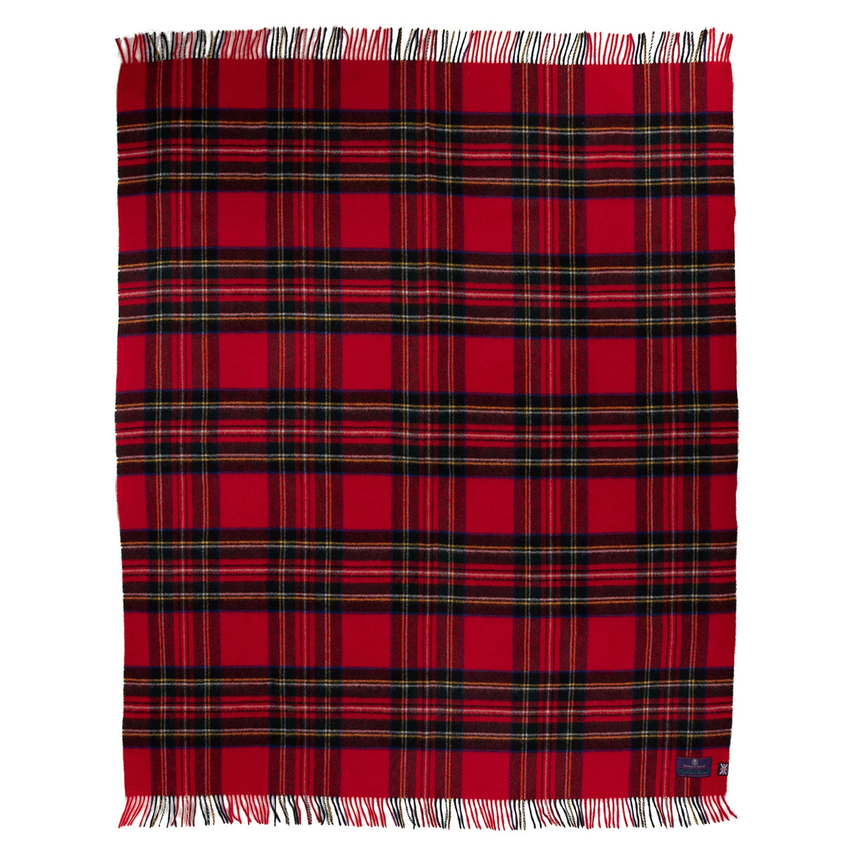 Highland Tweeds Shetland Lambswool Throw - Royal Stewart