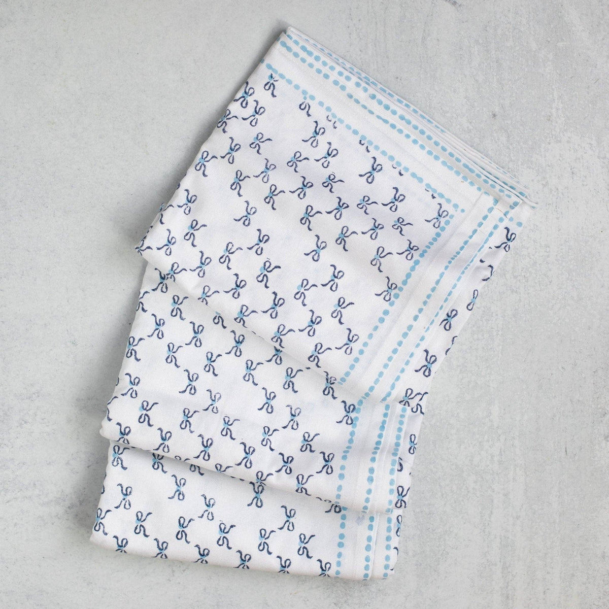 Table Throw - Bow, Navy & Uniform Blue
