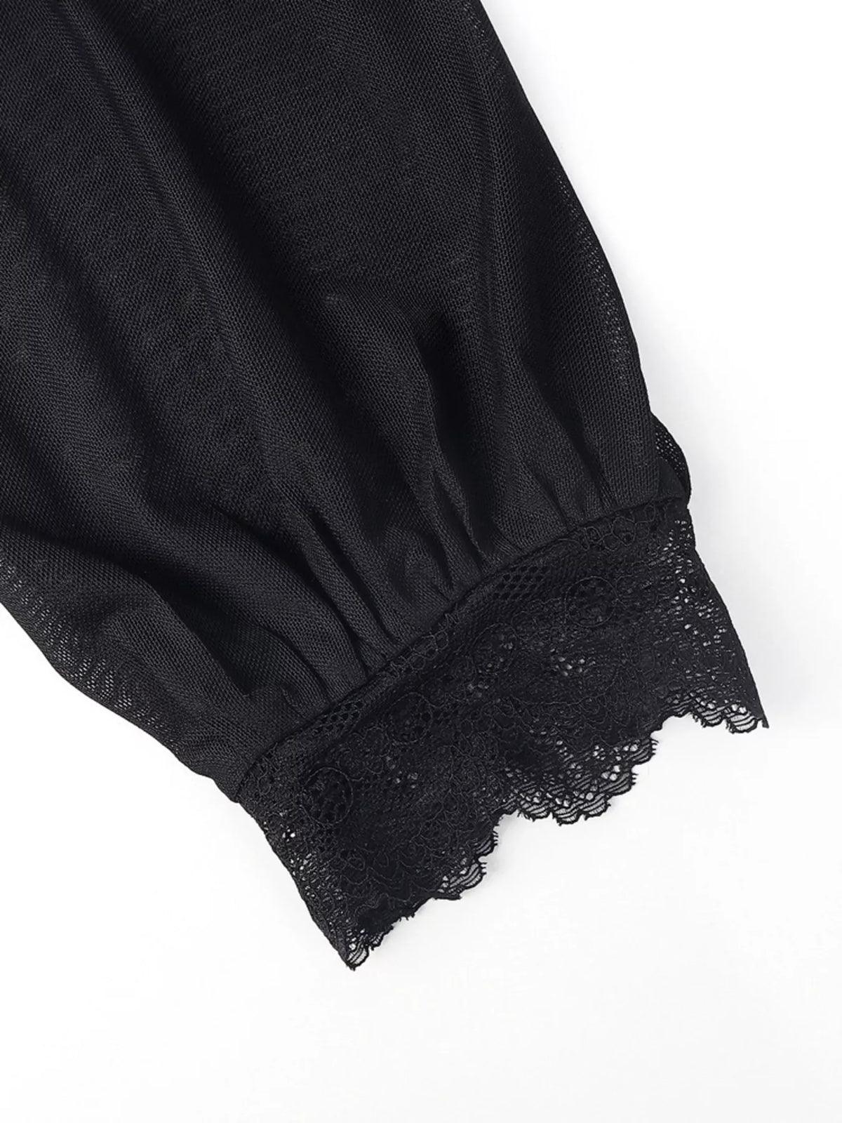 Romantic Velvet & Sheer Blouse