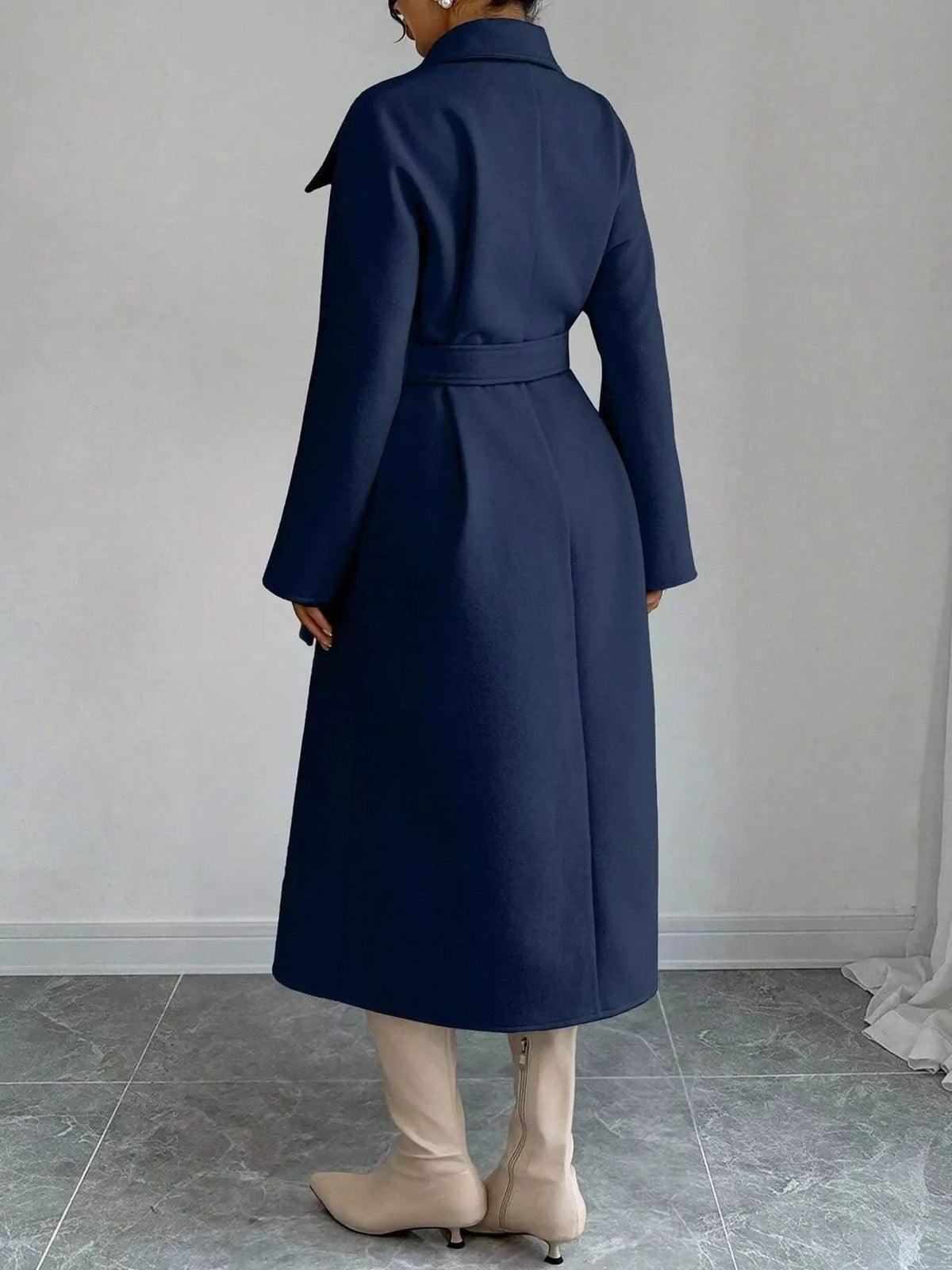 Classic Double-Breasted Longline Coat