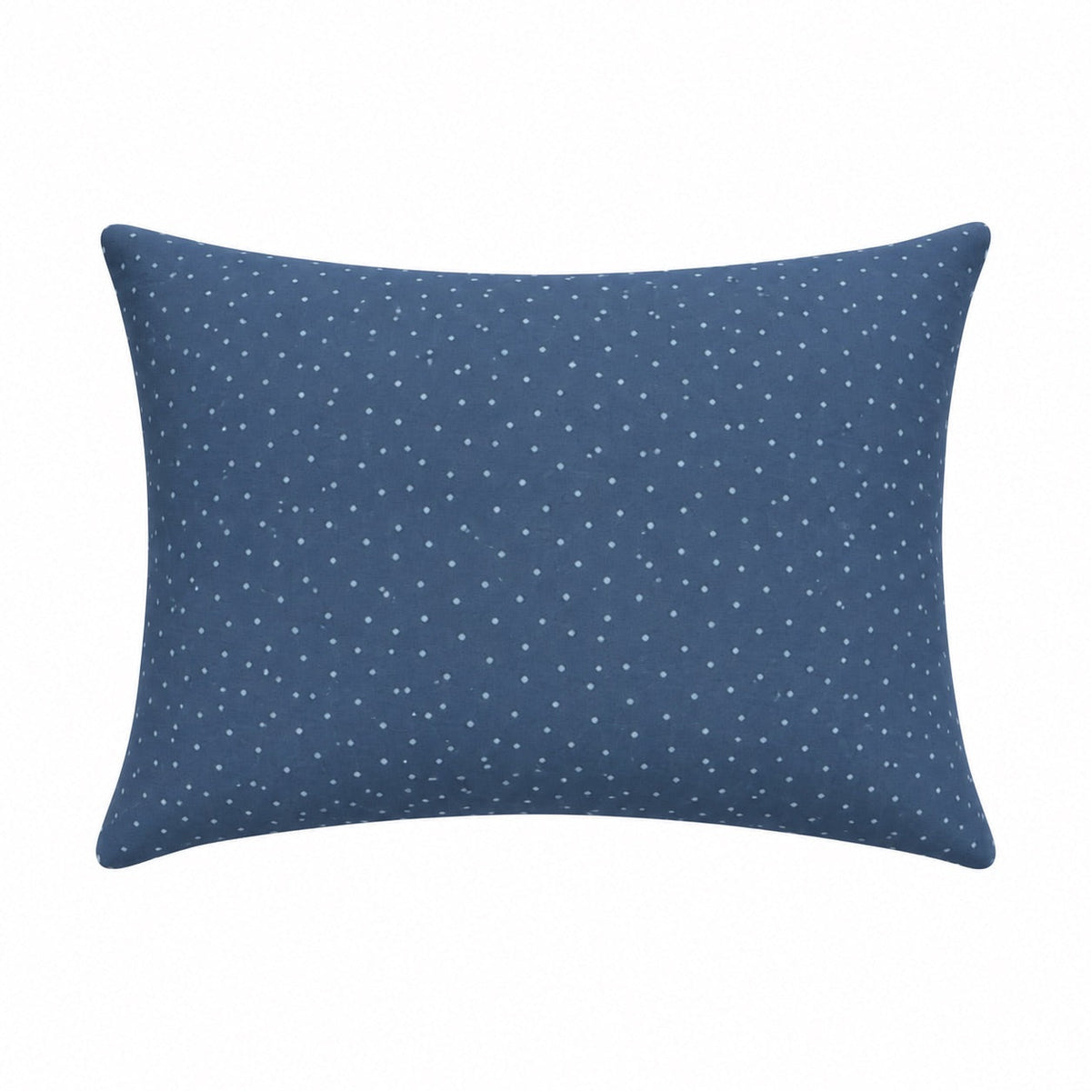 Blue pillowcase cover with small white dots