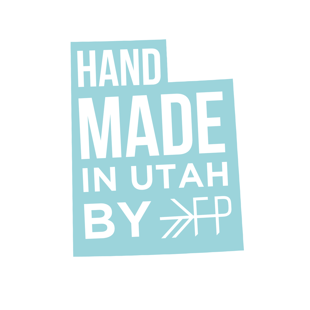 Hand made in Utah label graphic