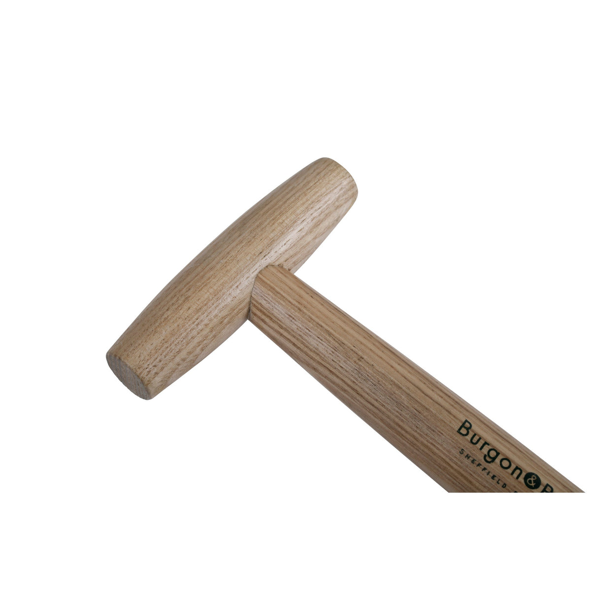 Light wood handle with crossbar grip for small stainless spade shovel