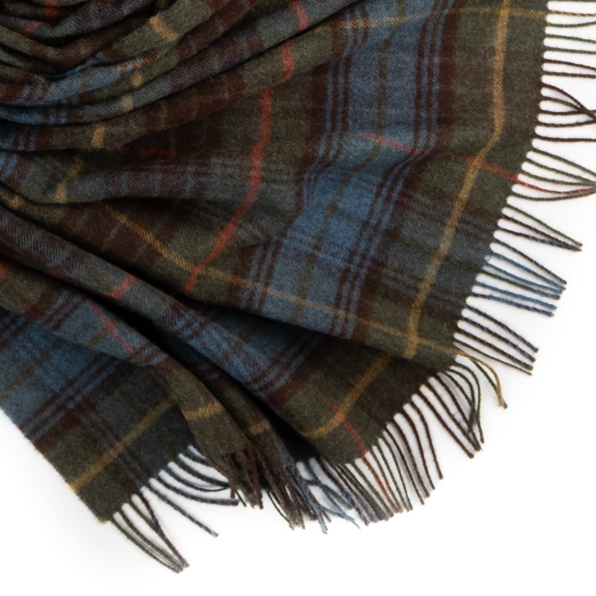 Highland Tweeds Shetland Lambswool Throw - Antique Hunting Stewart
