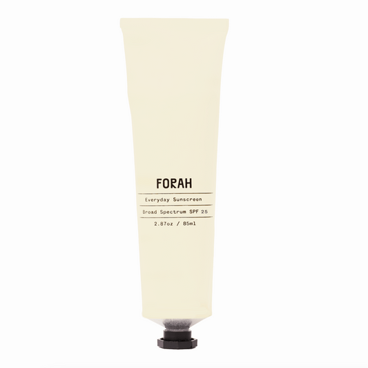Mineral sunscreen tube by FOKAH, Everyday Sunscreen SPF 25, 2.87 oz/85 ml