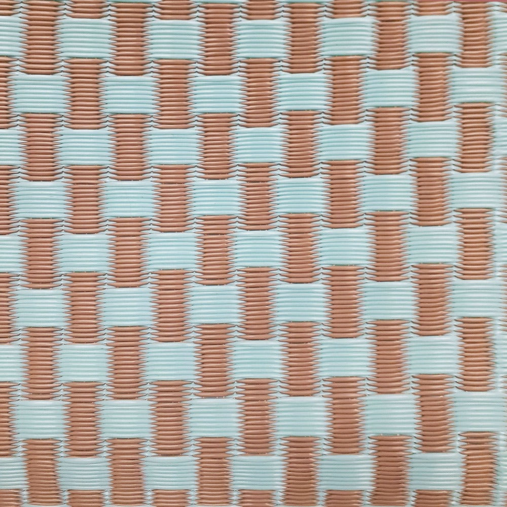 Basket Weave Sand & Aqua