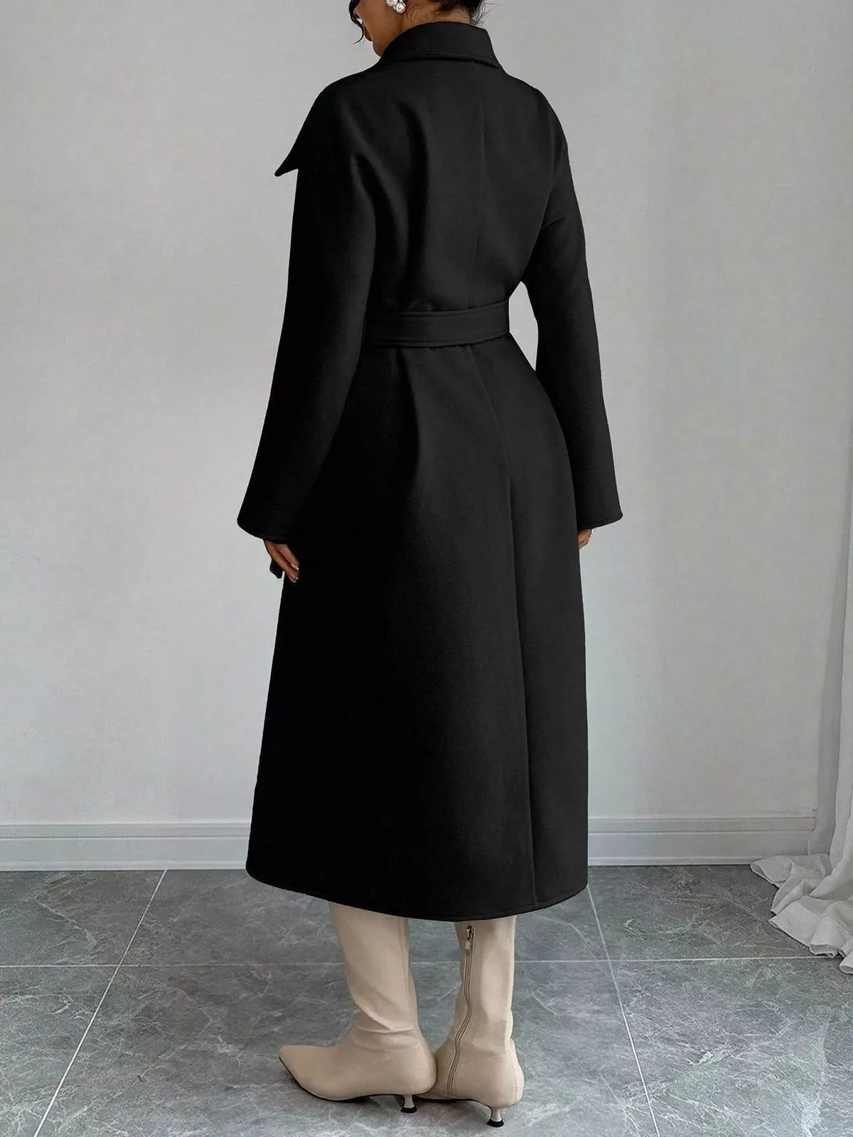 Classic Double-Breasted Longline Coat
