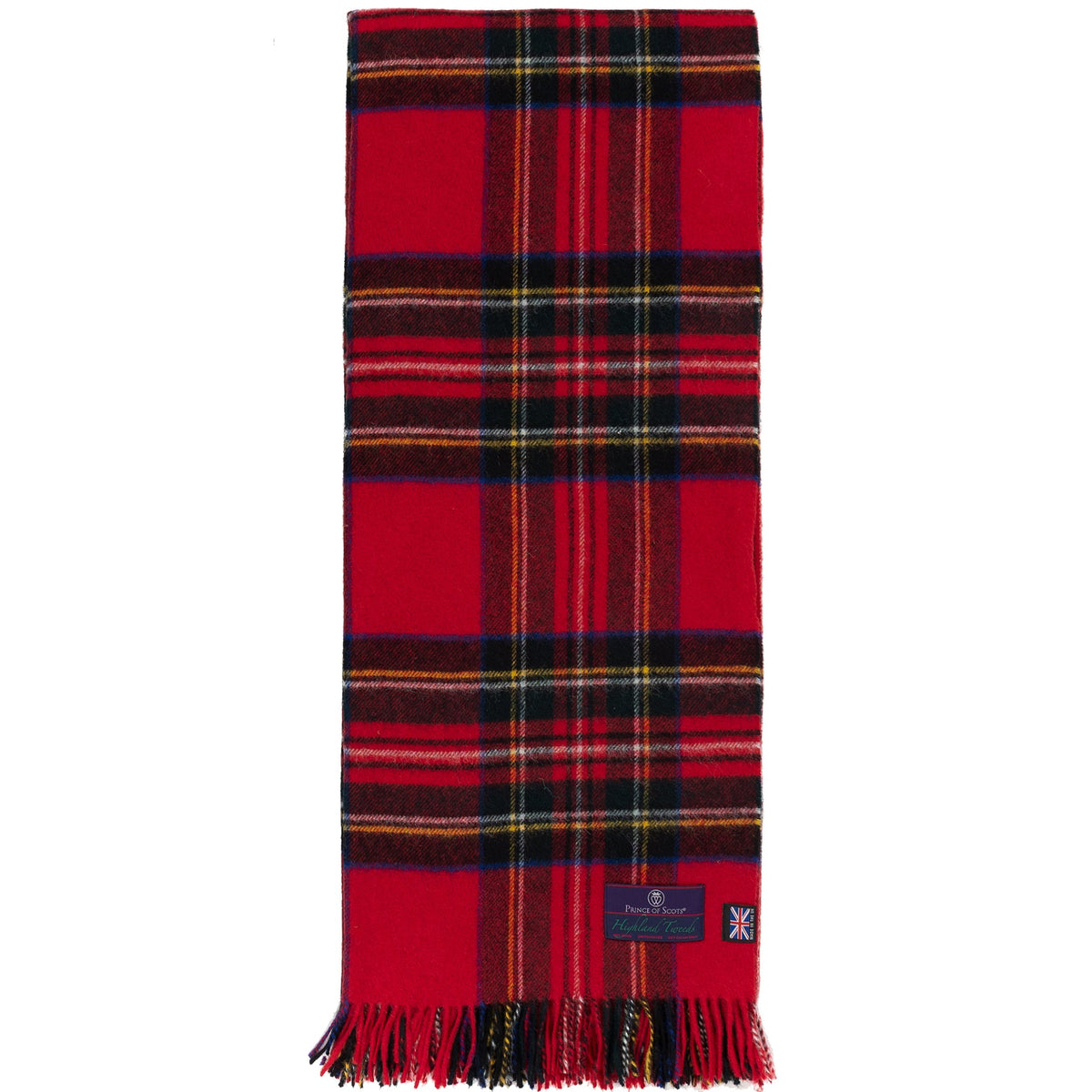 Highland Tweeds Shetland Lambswool Throw - Royal Stewart