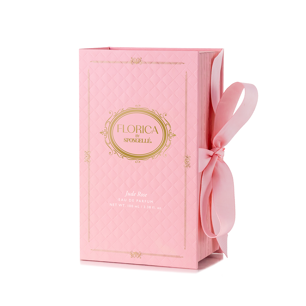 Florica Jude Rose eau de parfum gift box with pink ribbon bow
