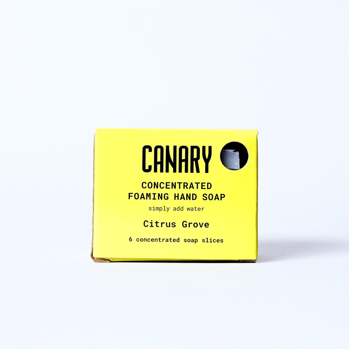 Canary Citrus Grove carton of six concentrated foaming hand soap slices