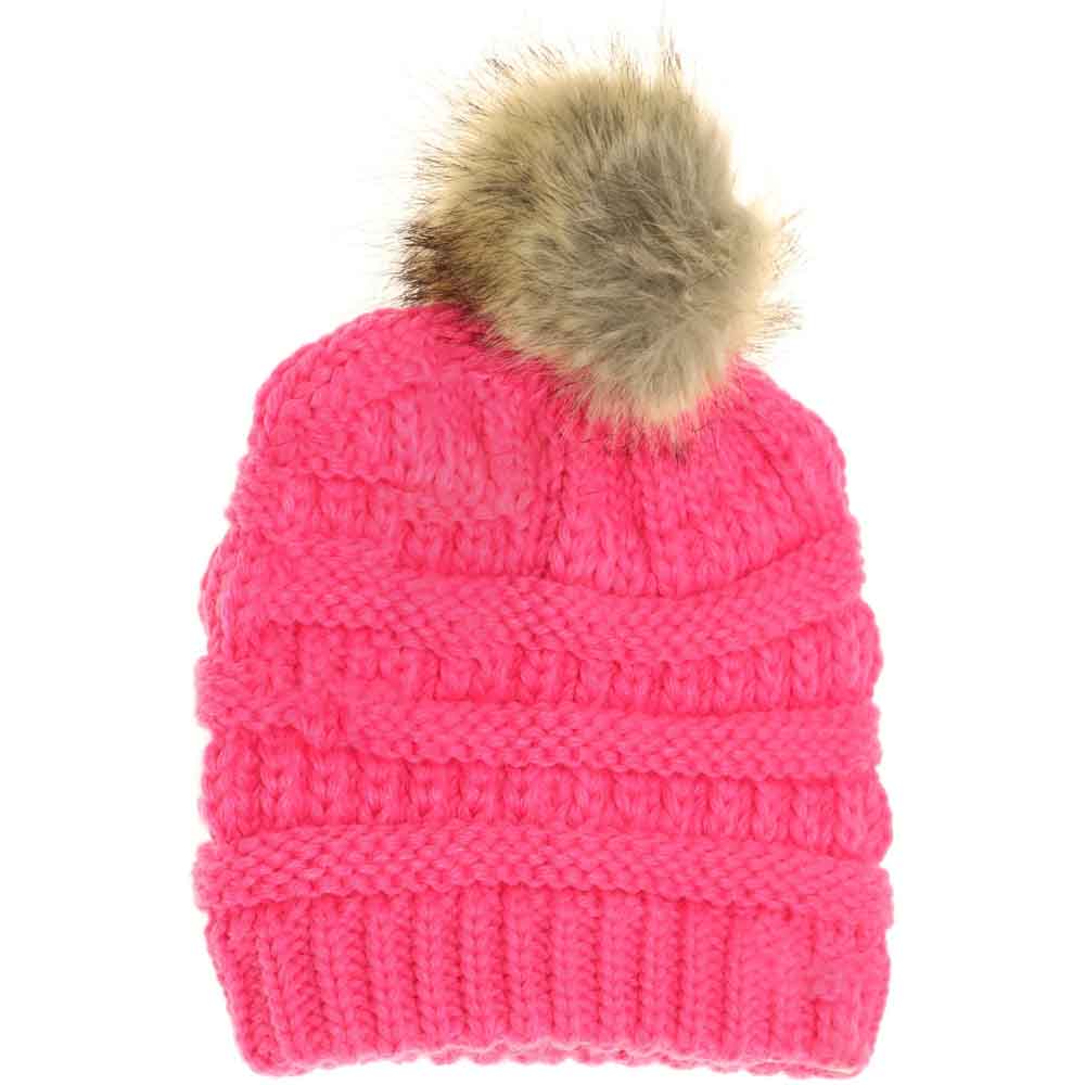 Baby Fur Pom C.C Beanie
