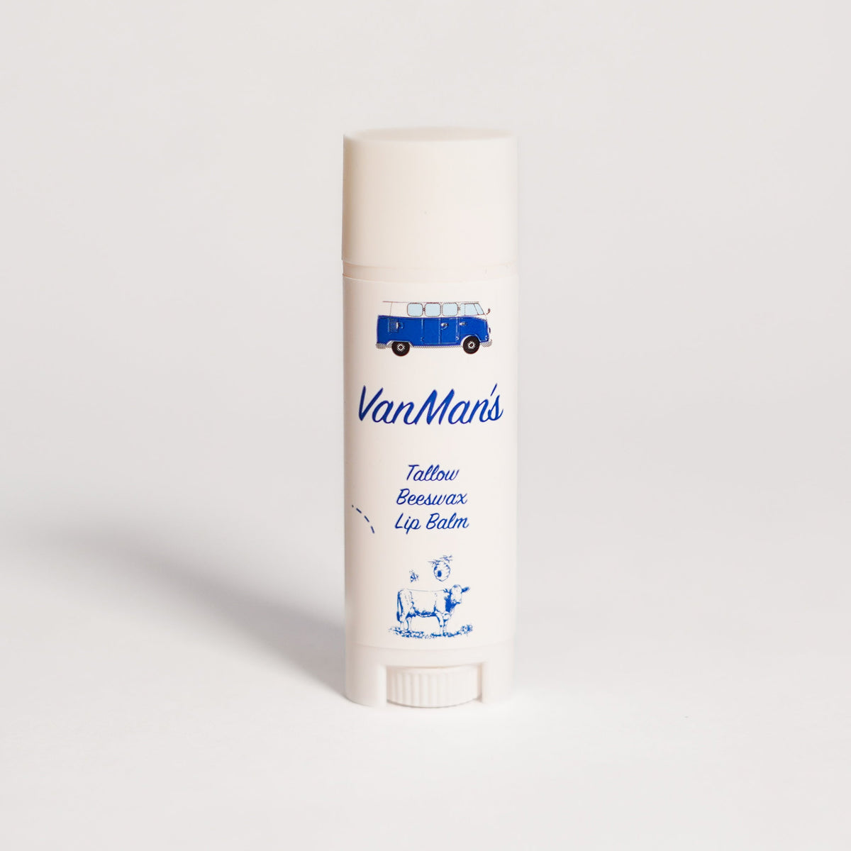 VanMan's Tallow unscented beeswax lip balm tube