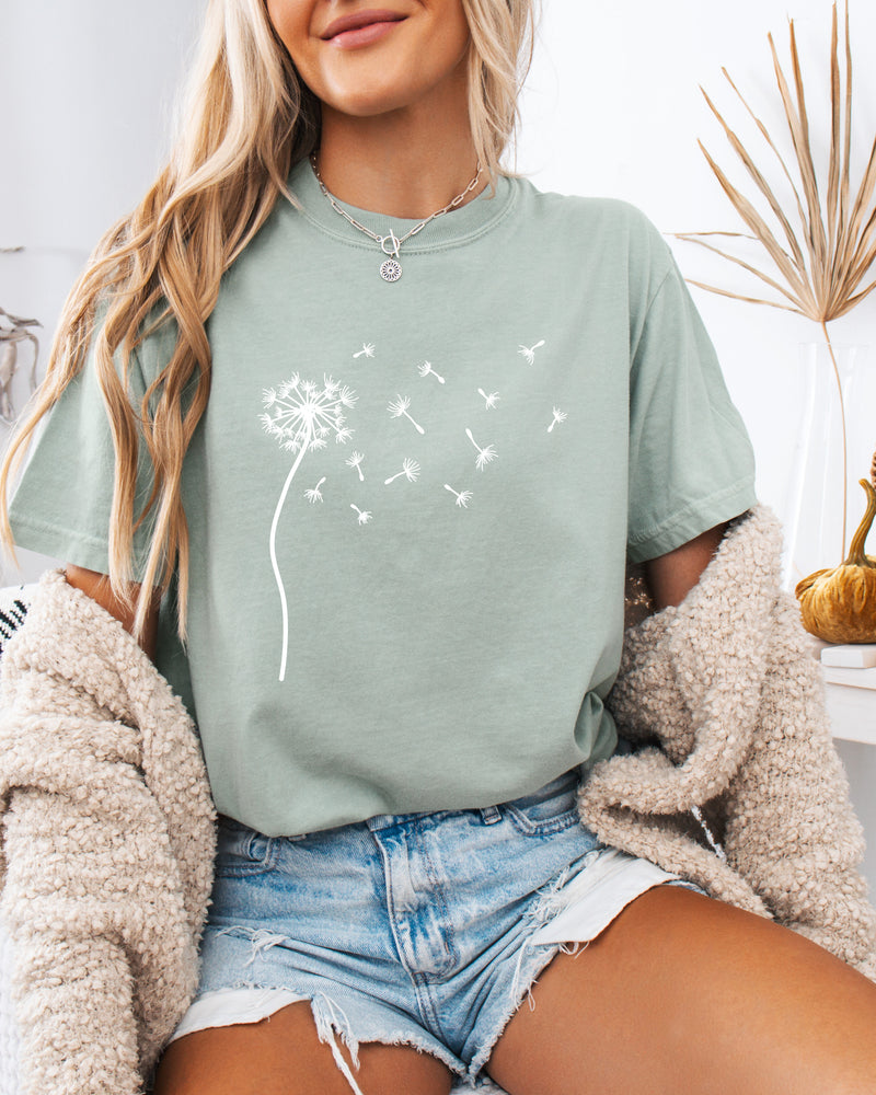 Dandelion Wishes Women's T-shirt Comfort Colors