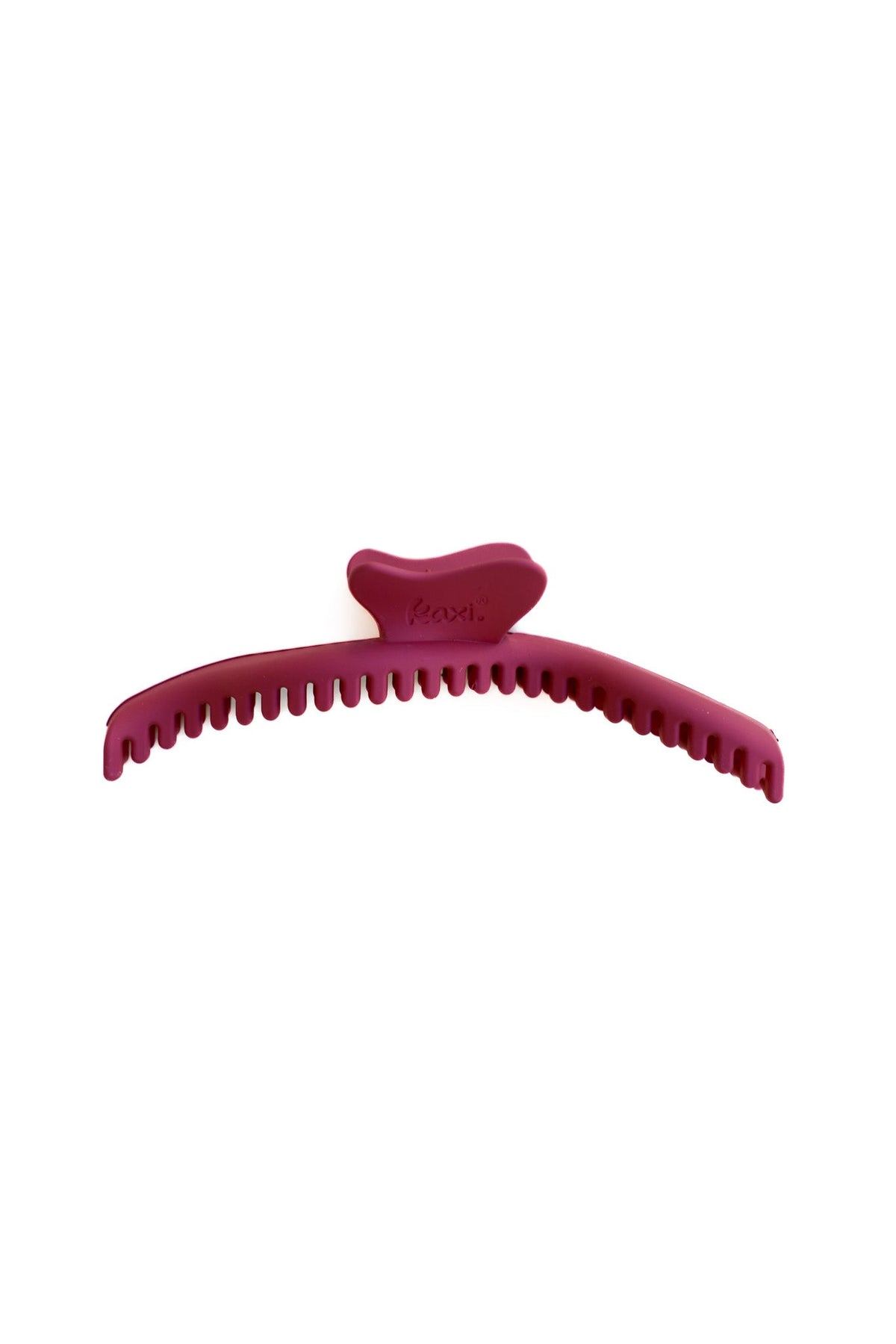 Deep pink/maroon wavy hold everything claw hair clip