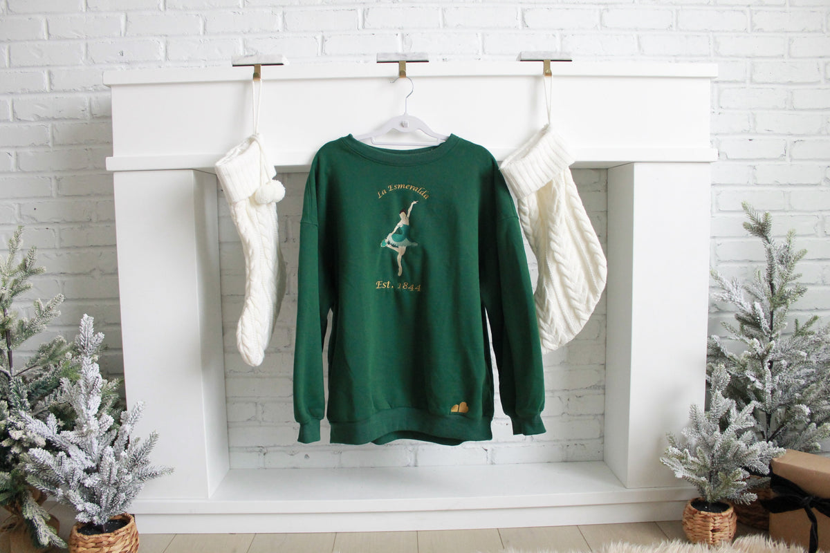 La Esmeralda Variation Oversized Crewneck Sweater