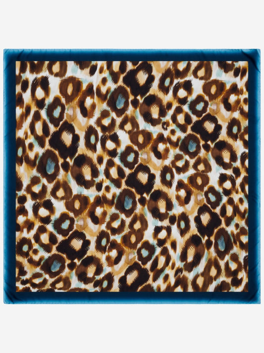 Bruna (blue)- Soft and lightweight Italian foulard from pure silk