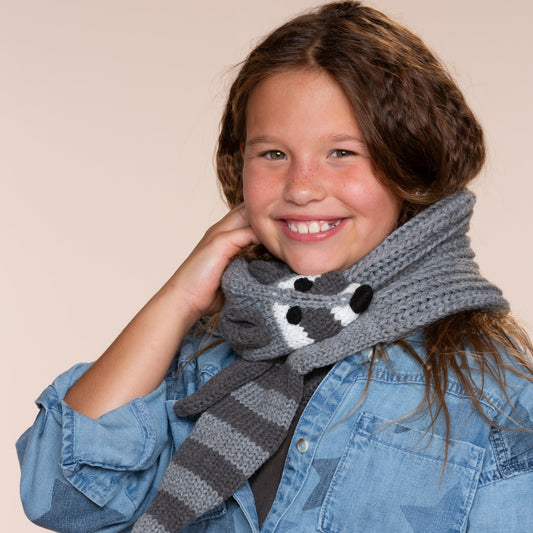 Kids Raccoon Knitted Scarf (4-12Y) Unisex
