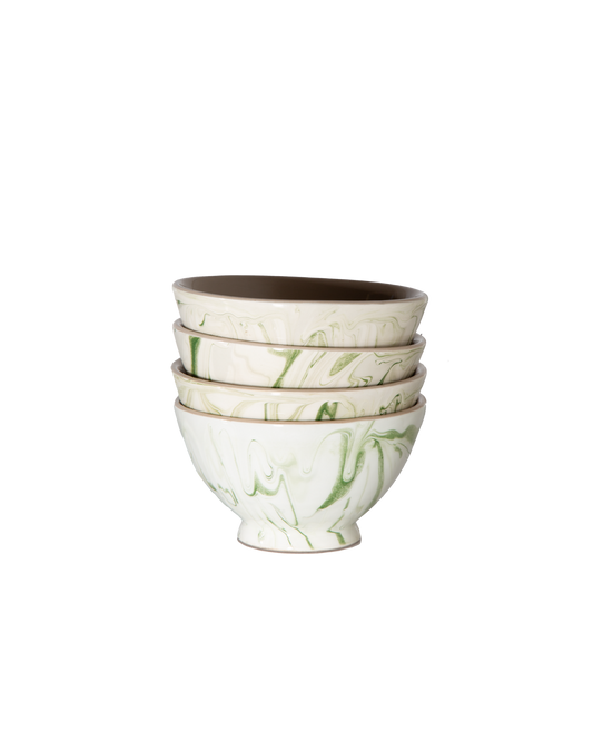 Marbled Olive Bowl - Set of 4