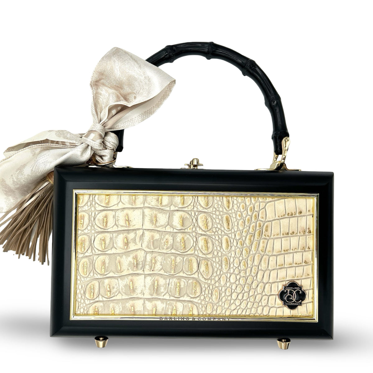 Gilded Croc Bag (Black)