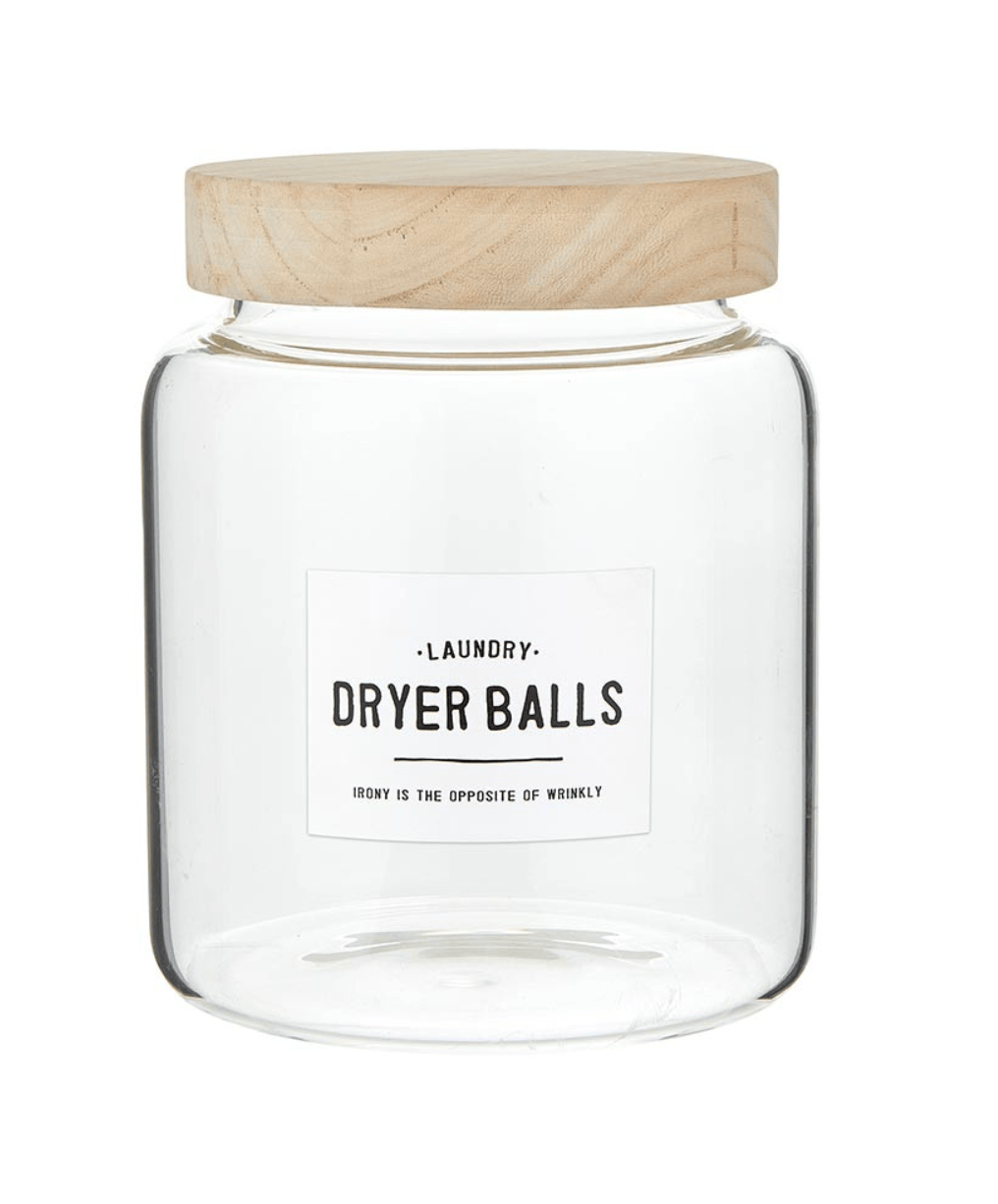 Glass Laundry Canisters Jars- Two Sizes