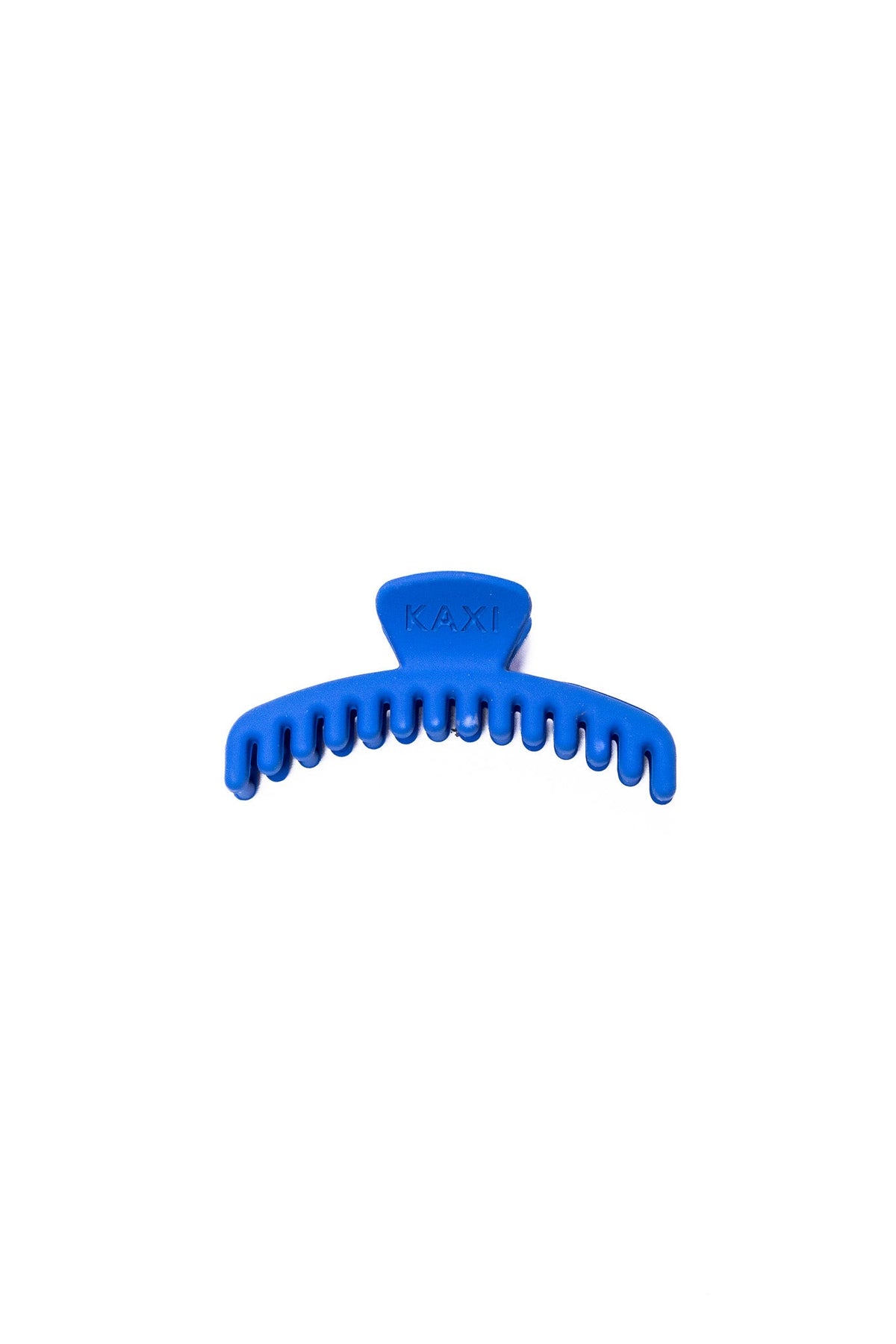 Matte mini hold-everything claw hair clip, blue, centered view