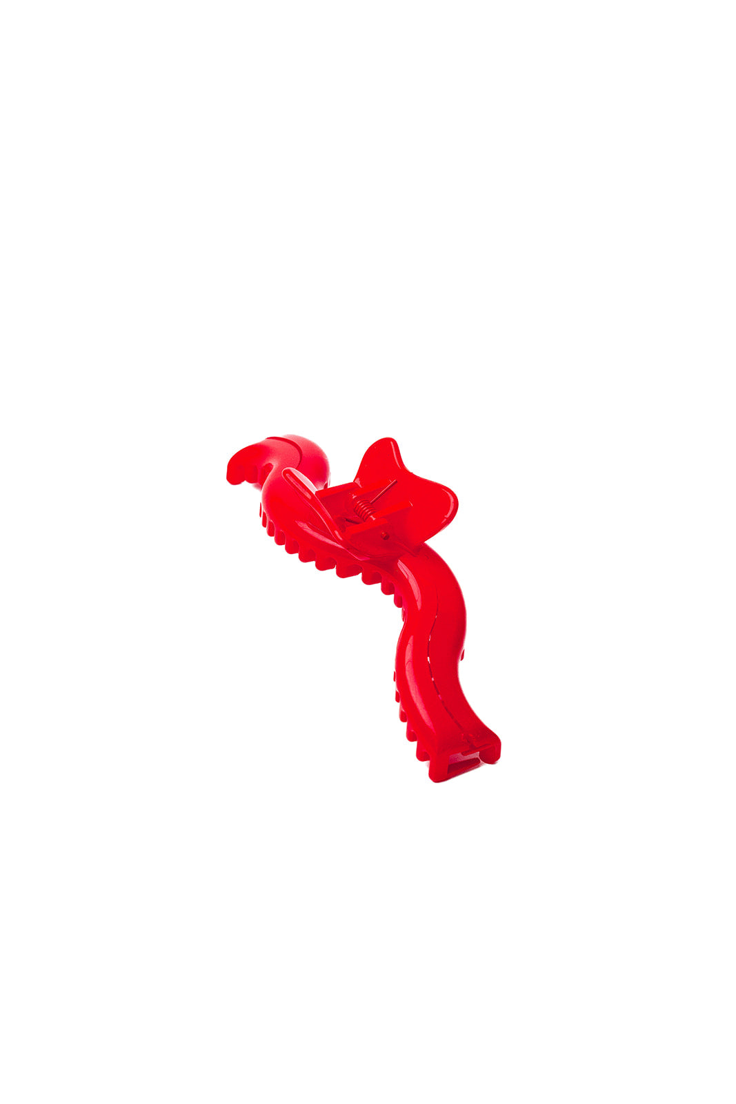 Yellow wavy hair claw with ridged grip teeth