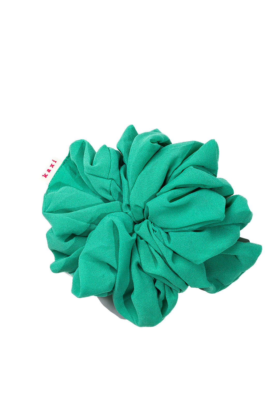 Turquoise jumbo scrunchie with oversized ruched rosette