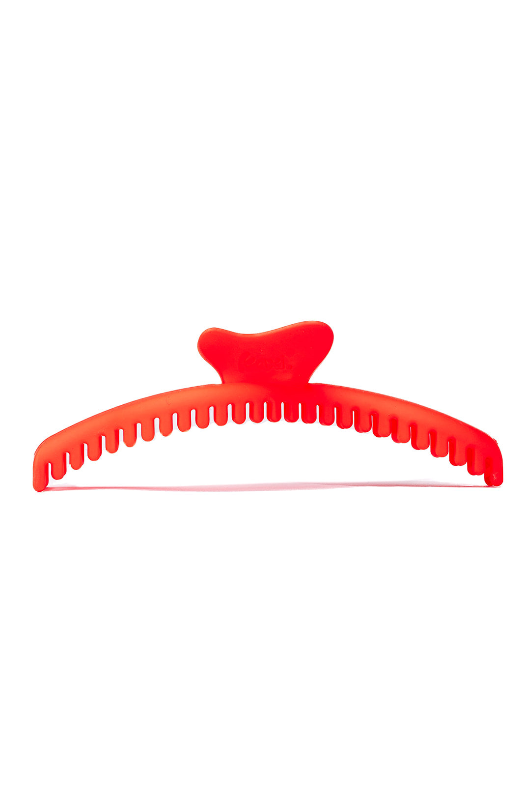 Red wavy hair claw with ridged grip teeth