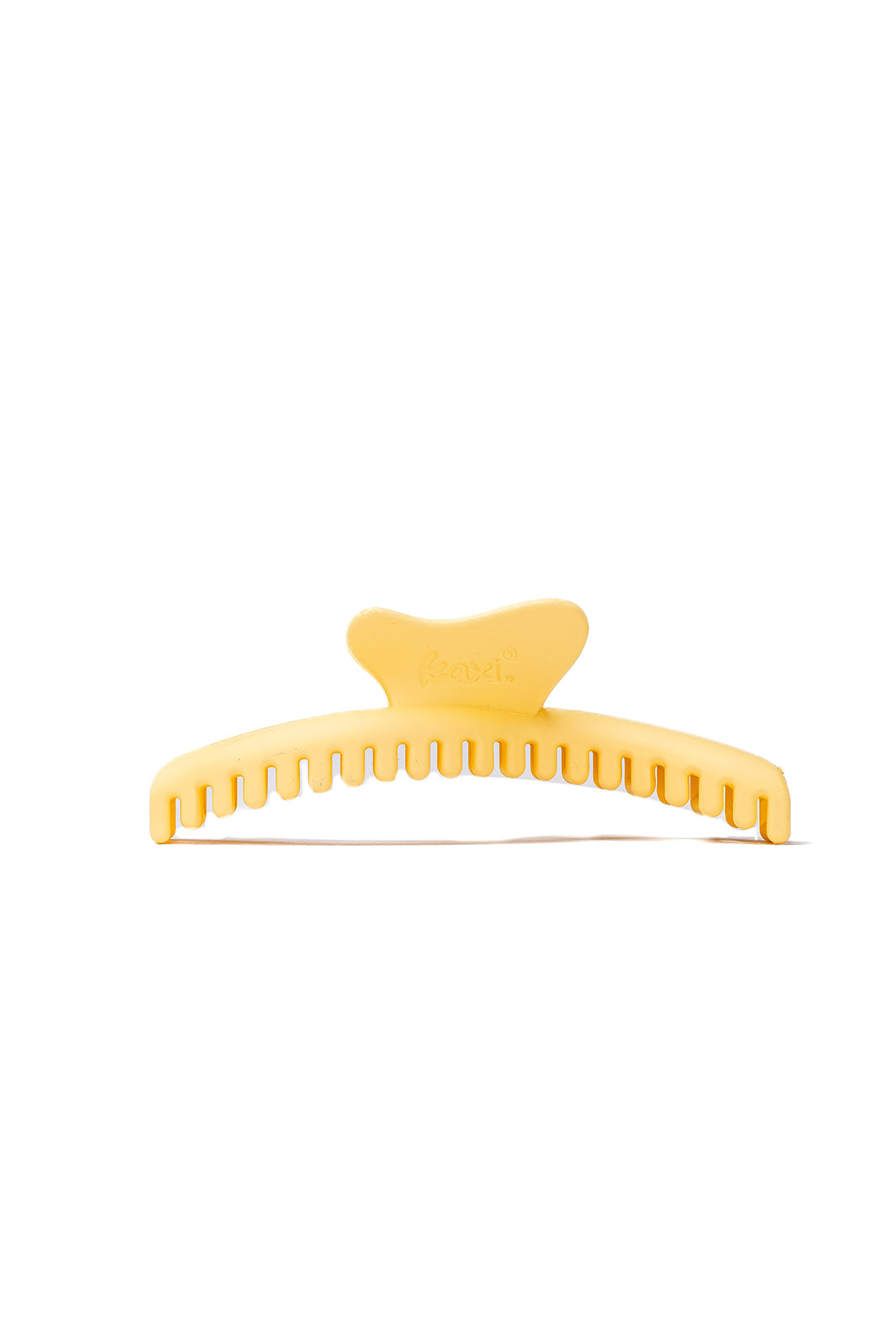 Wavy hair claw clip, yellow and orange comb design