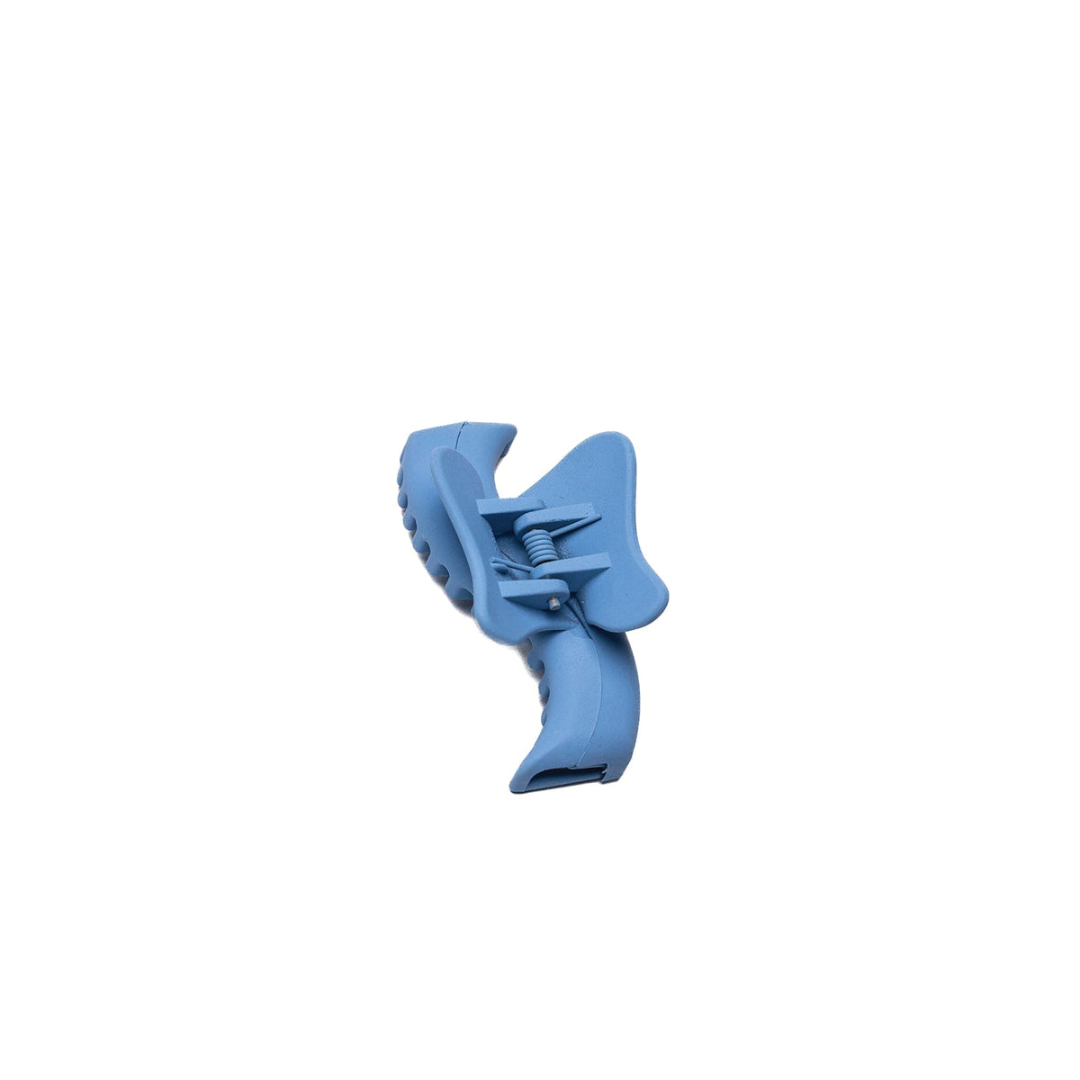 Wavy mini hold-everything claw hair clip in sky blue.