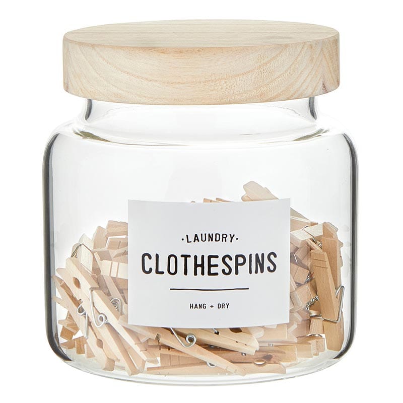 Glass Laundry Canisters Jars- Two Sizes