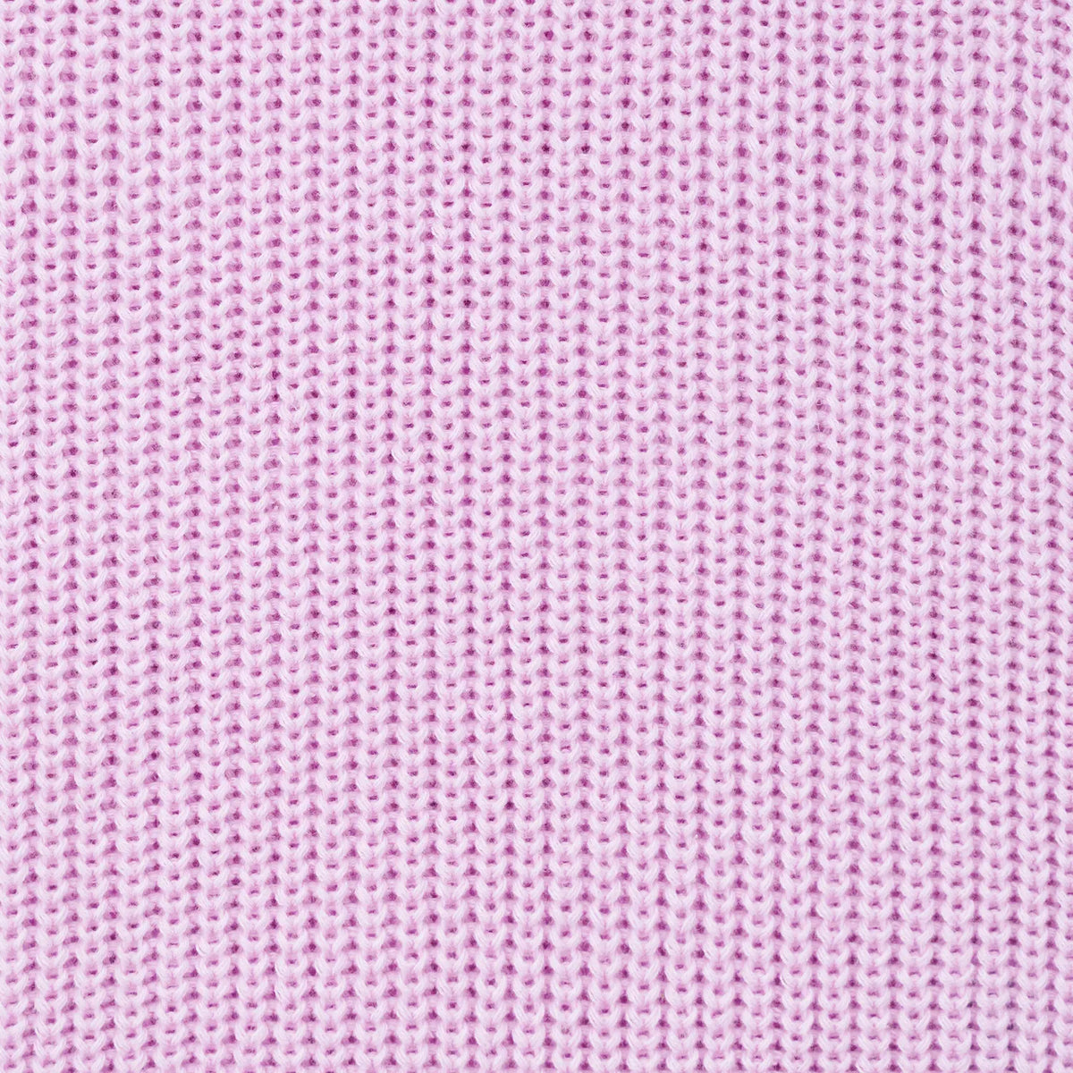 Lilac knit sweater fabric close-up with textured knit pattern