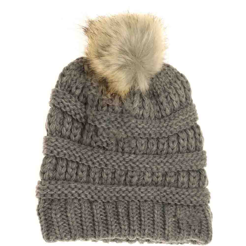 Baby Fur Pom C.C Beanie