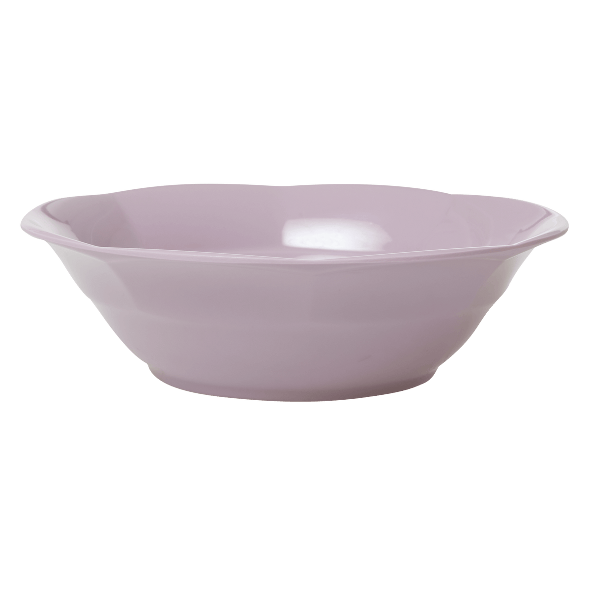 Soft lavender melamine soup bowl with wide rim