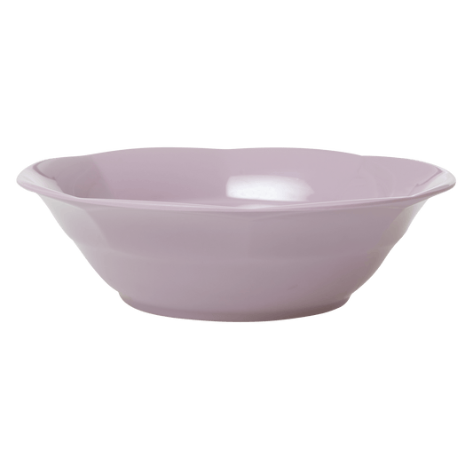 Soft lavender melamine soup bowl with wide rim