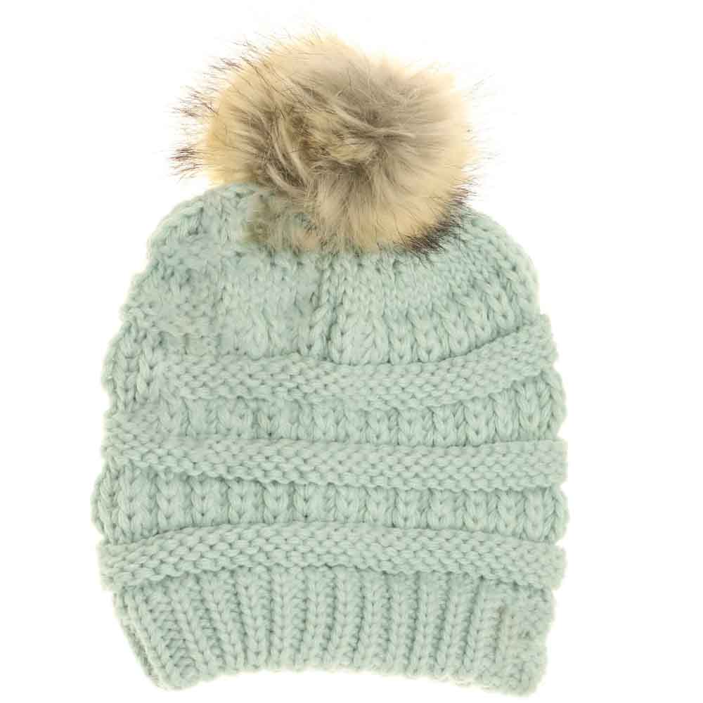 Baby Fur Pom C.C Beanie
