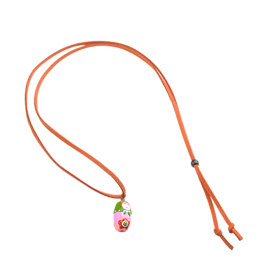 Pendant Baby Doll Charm Suede Necklace (Girls Ages 3-10)